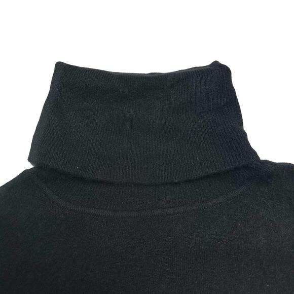 Quince | Women | Black 100% Cashmere Minimalist Turtleneck Sweater Dress | Small - Picture 10 of 14